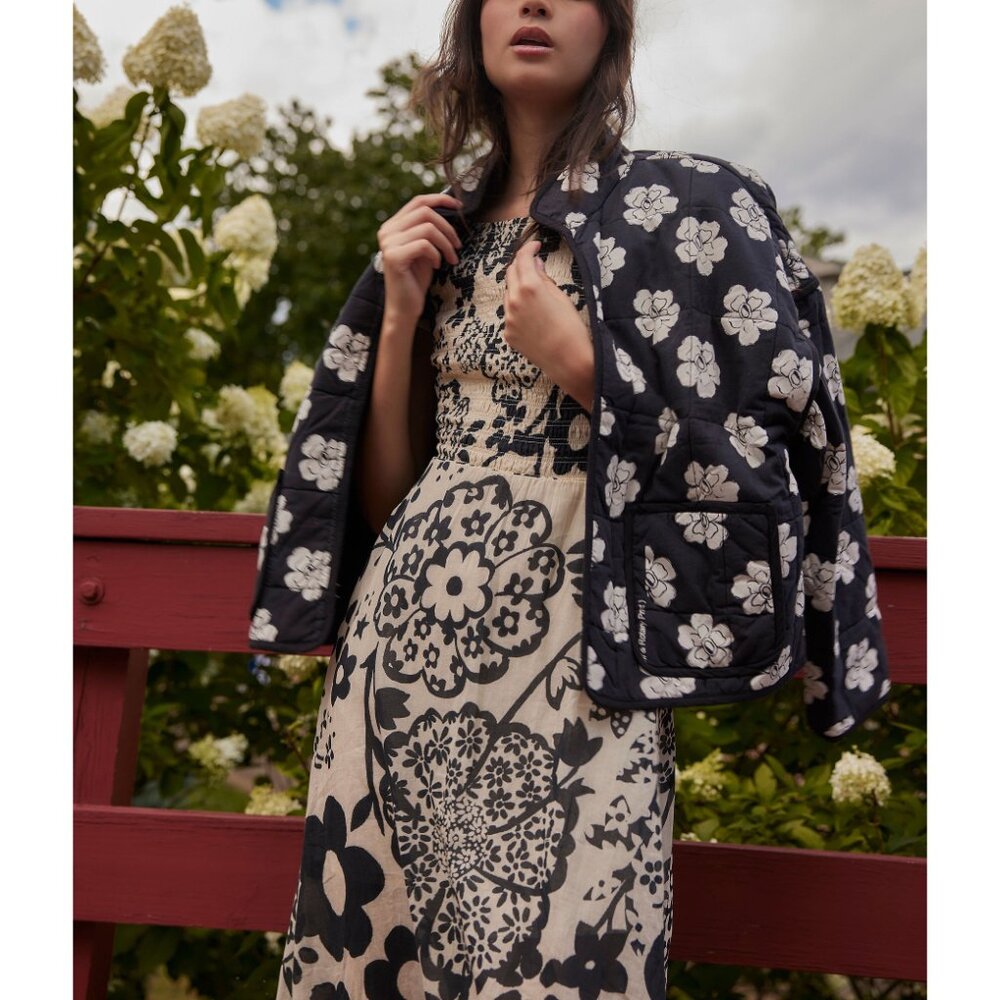 🎉LAST CHANCE🎉 FREE PEOPLE Ultraviolet Dress / Bright White Combo - Picture 8 of 10